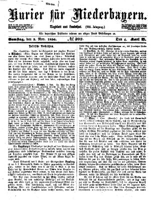 Kurier für Niederbayern Samstag 3. November 1855