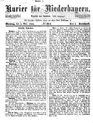 Kurier für Niederbayern Montag 5. November 1855