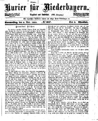 Kurier für Niederbayern Donnerstag 8. November 1855