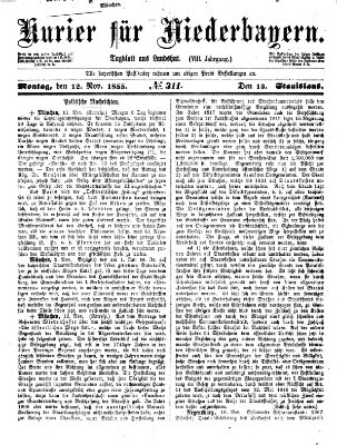 Kurier für Niederbayern Montag 12. November 1855