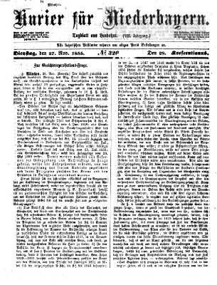 Kurier für Niederbayern Dienstag 27. November 1855