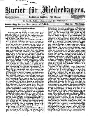 Kurier für Niederbayern Donnerstag 29. November 1855