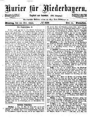 Kurier für Niederbayern Montag 10. Dezember 1855