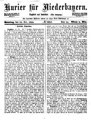 Kurier für Niederbayern Sonntag 23. Dezember 1855