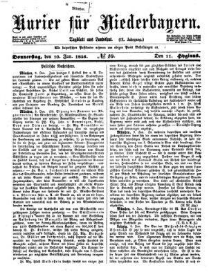 Kurier für Niederbayern Donnerstag 10. Januar 1856