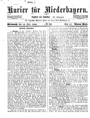 Kurier für Niederbayern Mittwoch 16. Januar 1856