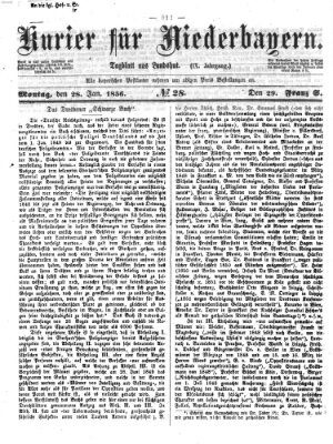 Kurier für Niederbayern Montag 28. Januar 1856