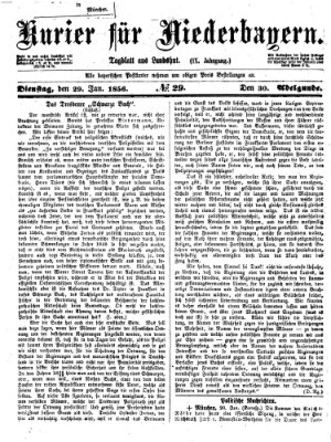 Kurier für Niederbayern Dienstag 29. Januar 1856