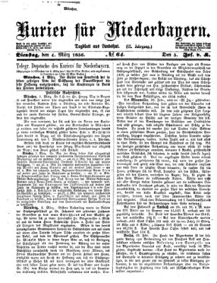 Kurier für Niederbayern Dienstag 4. März 1856