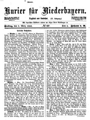 Kurier für Niederbayern Freitag 7. März 1856