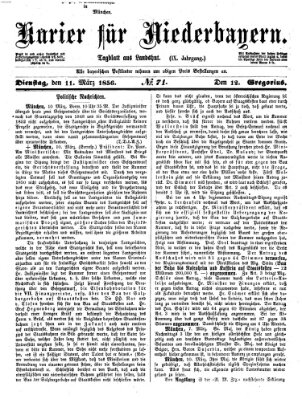 Kurier für Niederbayern Dienstag 11. März 1856