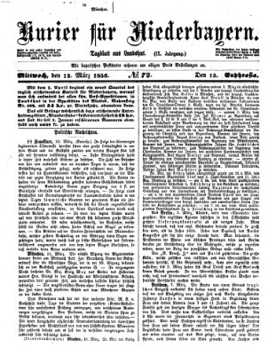 Kurier für Niederbayern Mittwoch 12. März 1856