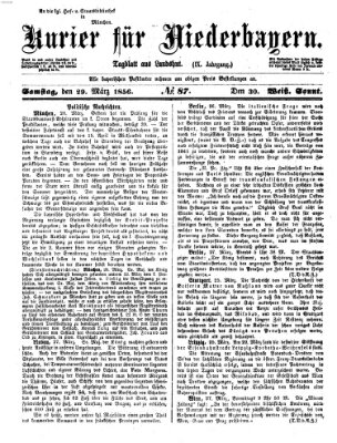 Kurier für Niederbayern Samstag 29. März 1856