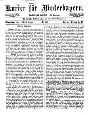 Kurier für Niederbayern Dienstag 1. April 1856