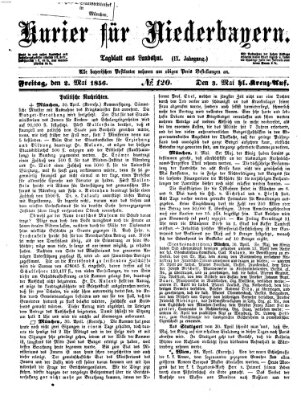 Kurier für Niederbayern Freitag 2. Mai 1856