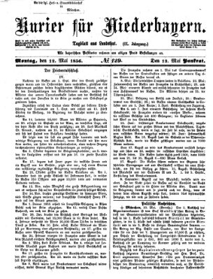 Kurier für Niederbayern Montag 12. Mai 1856