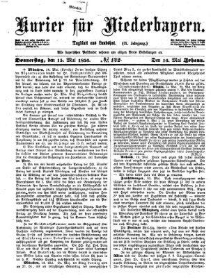 Kurier für Niederbayern Donnerstag 15. Mai 1856