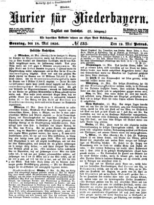 Kurier für Niederbayern Sonntag 18. Mai 1856