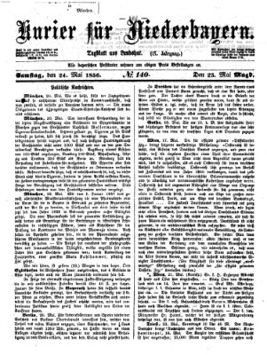 Kurier für Niederbayern Samstag 24. Mai 1856