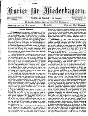 Kurier für Niederbayern Montag 26. Mai 1856