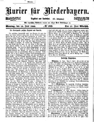 Kurier für Niederbayern Montag 16. Juni 1856