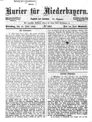 Kurier für Niederbayern Dienstag 17. Juni 1856