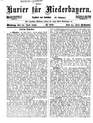 Kurier für Niederbayern Montag 23. Juni 1856