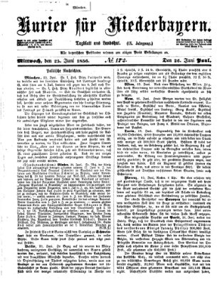 Kurier für Niederbayern Mittwoch 25. Juni 1856