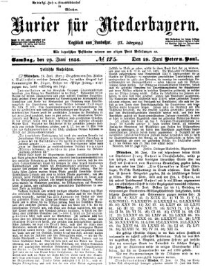 Kurier für Niederbayern Samstag 28. Juni 1856