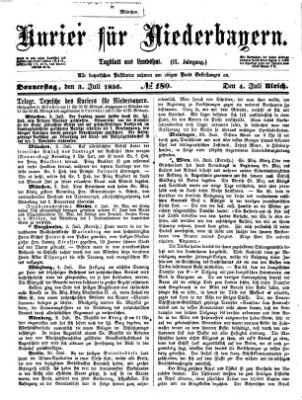 Kurier für Niederbayern Donnerstag 3. Juli 1856