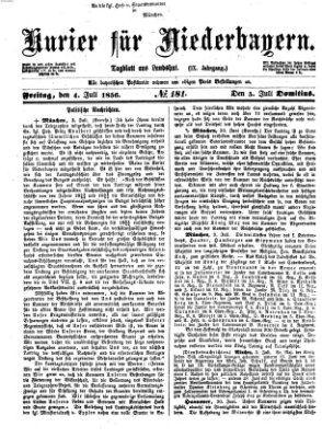 Kurier für Niederbayern Freitag 4. Juli 1856