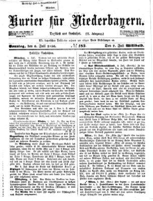 Kurier für Niederbayern Sonntag 6. Juli 1856