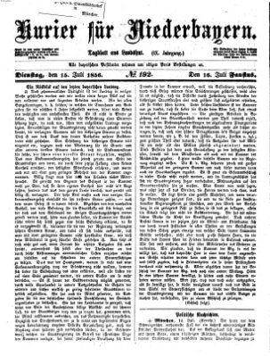 Kurier für Niederbayern Dienstag 15. Juli 1856