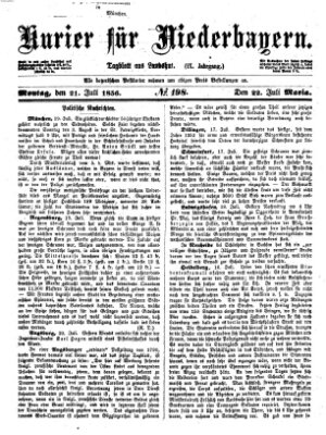 Kurier für Niederbayern Montag 21. Juli 1856