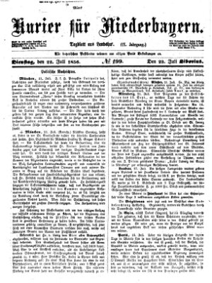 Kurier für Niederbayern Dienstag 22. Juli 1856