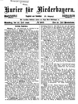 Kurier für Niederbayern Samstag 26. Juli 1856