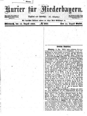 Kurier für Niederbayern Mittwoch 13. August 1856