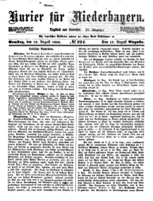 Kurier für Niederbayern Samstag 16. August 1856