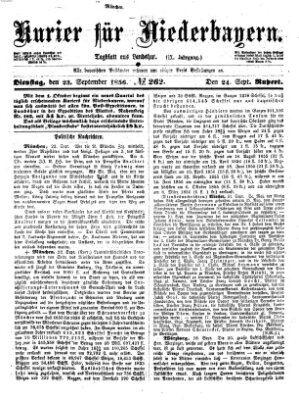 Kurier für Niederbayern Dienstag 23. September 1856