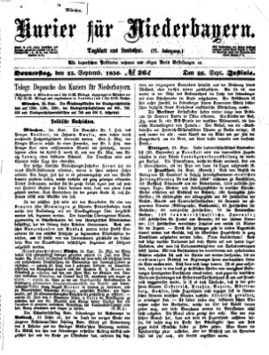 Kurier für Niederbayern Donnerstag 25. September 1856