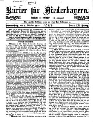 Kurier für Niederbayern Donnerstag 2. Oktober 1856