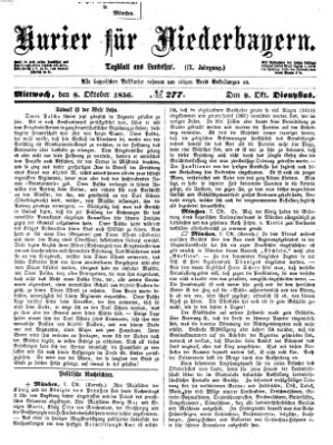 Kurier für Niederbayern Mittwoch 8. Oktober 1856