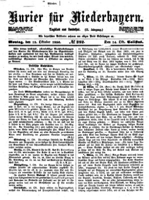 Kurier für Niederbayern Montag 13. Oktober 1856