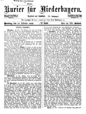 Kurier für Niederbayern Freitag 17. Oktober 1856