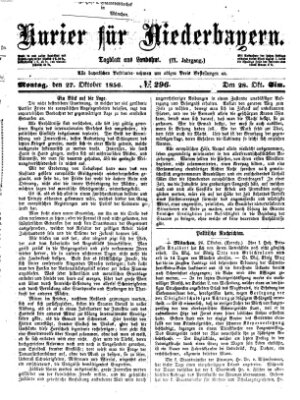 Kurier für Niederbayern Montag 27. Oktober 1856