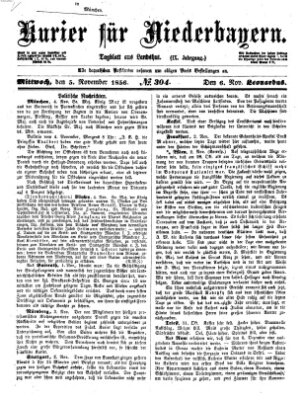 Kurier für Niederbayern Mittwoch 5. November 1856