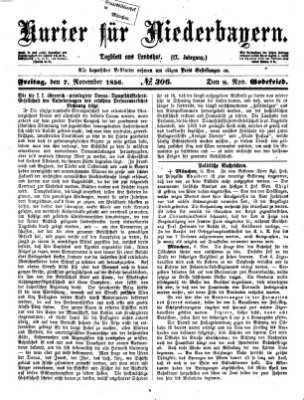 Kurier für Niederbayern Freitag 7. November 1856