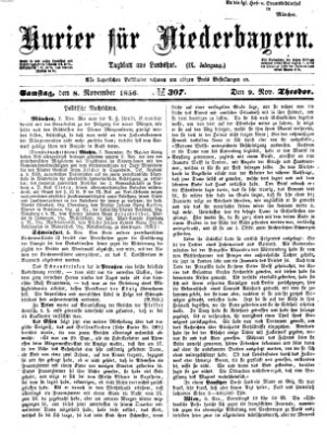 Kurier für Niederbayern Samstag 8. November 1856