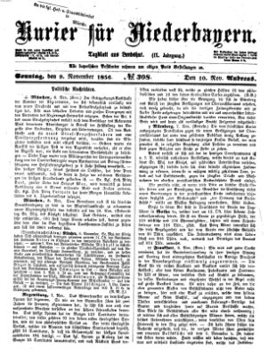 Kurier für Niederbayern Sonntag 9. November 1856