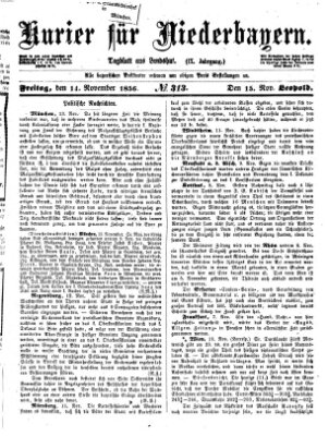 Kurier für Niederbayern Freitag 14. November 1856